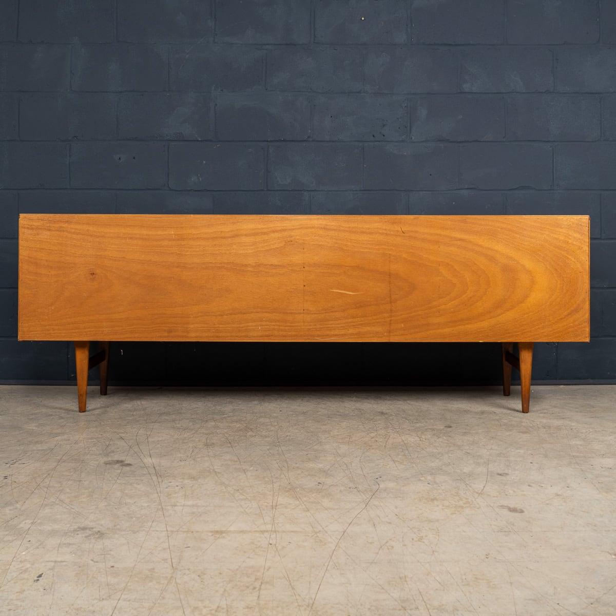 British 20th Century English Walnut Sideboard By Elliots Of Newbury c.1960