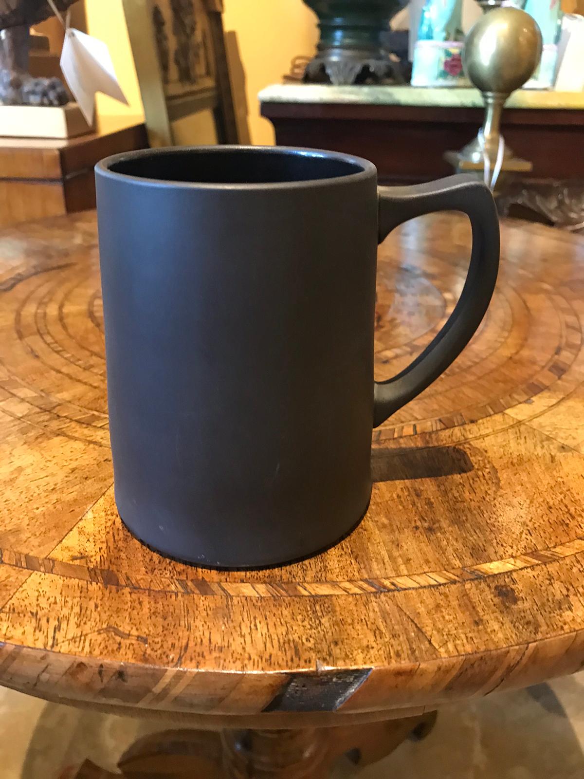 20th century English Wedgwood basalt cup with handle.