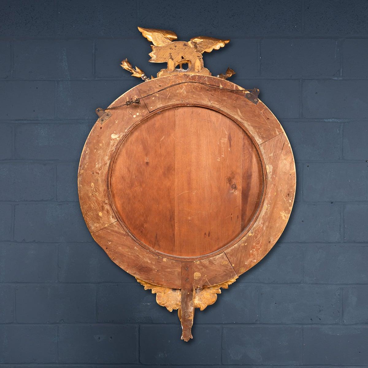 Other 20th Century English Wood & Plaster Framed Convex Mirror For Sale
