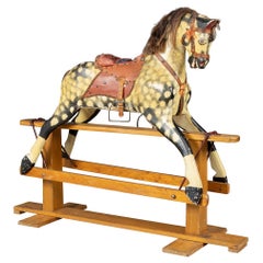 20th Century English Wooden Rocking Horse, circa 1930