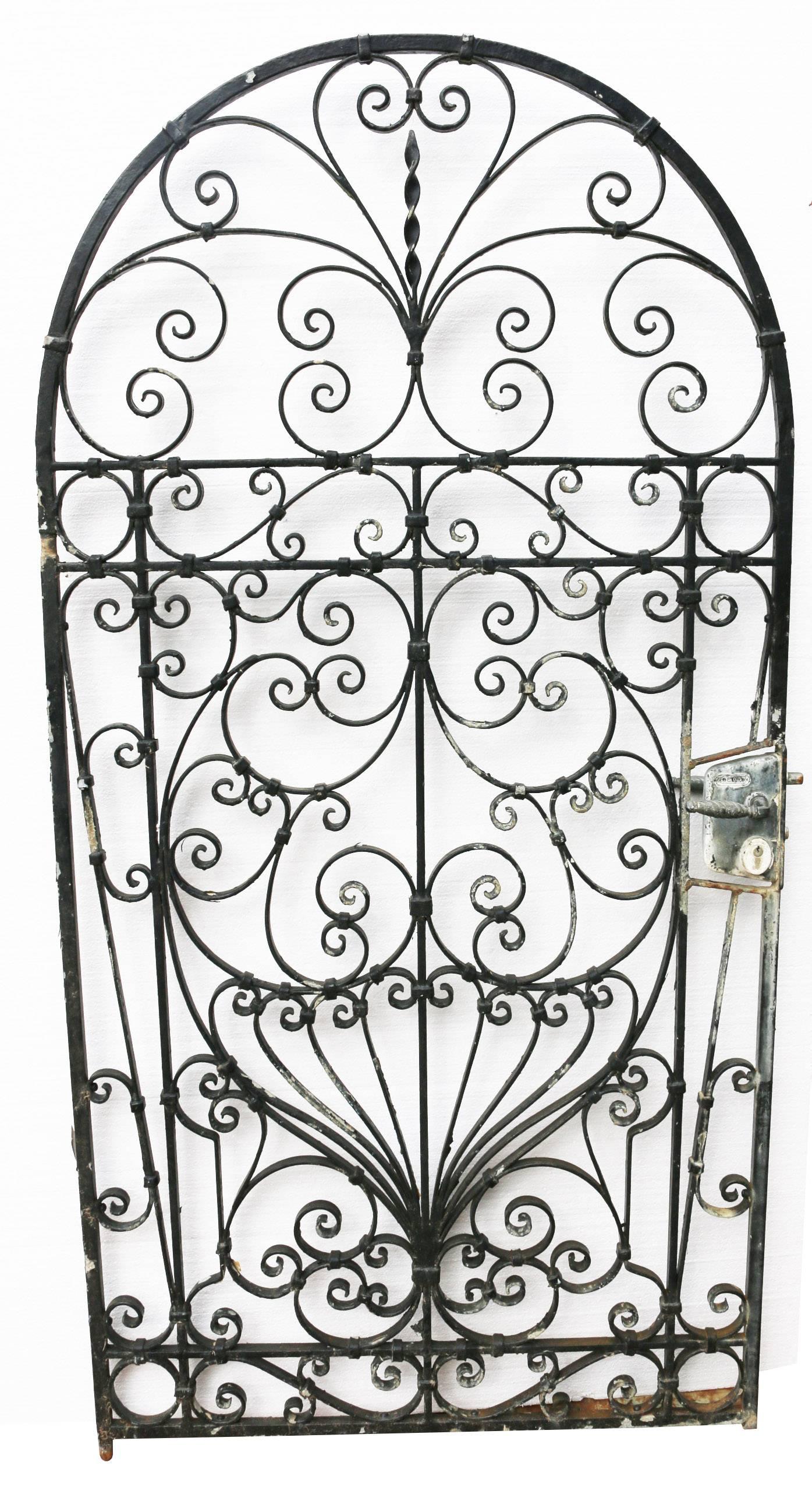 Victorian 20th Century English Wrought Iron Garden Gate