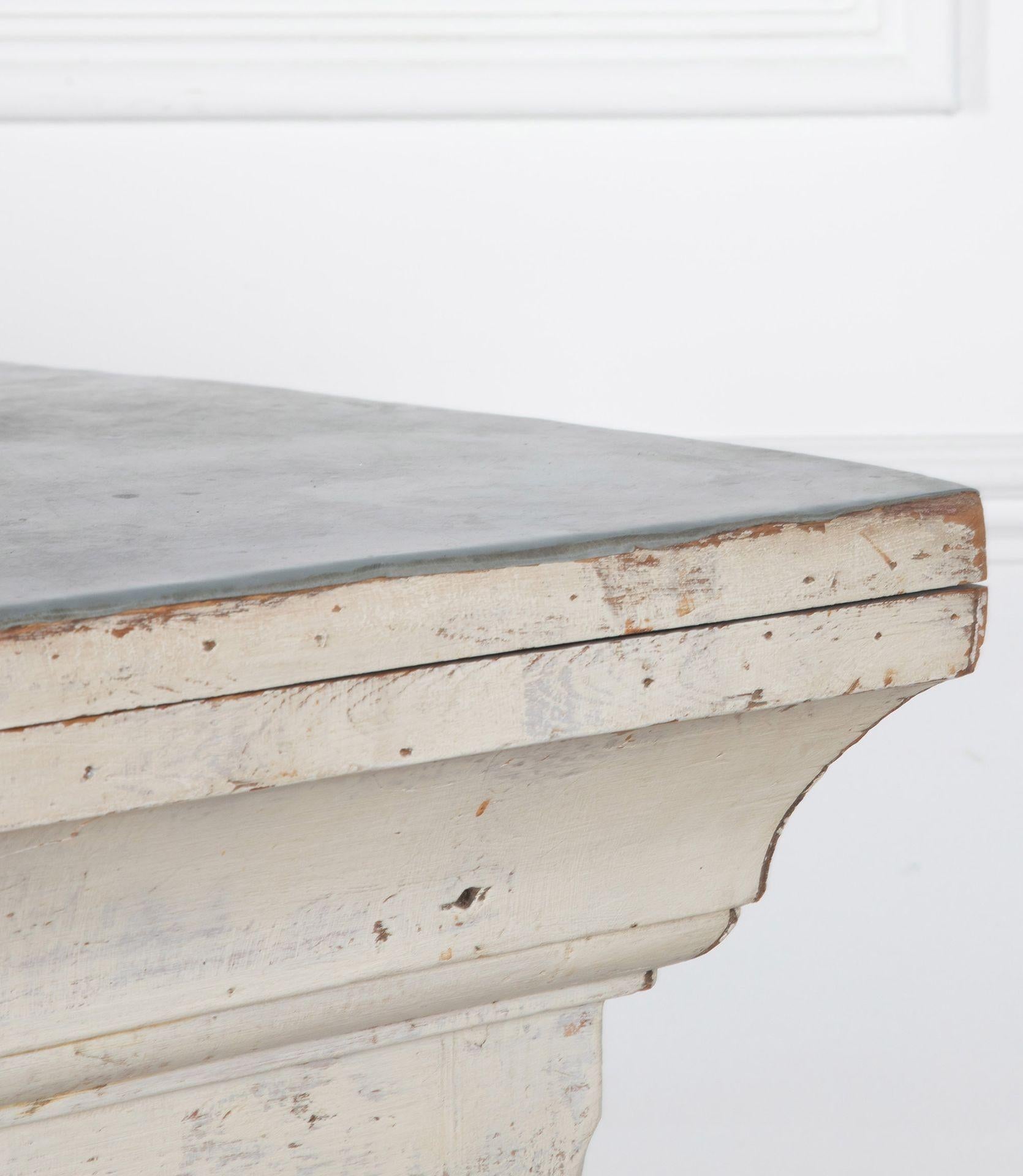 20th Century English Zinc Topped Shop Counter 6