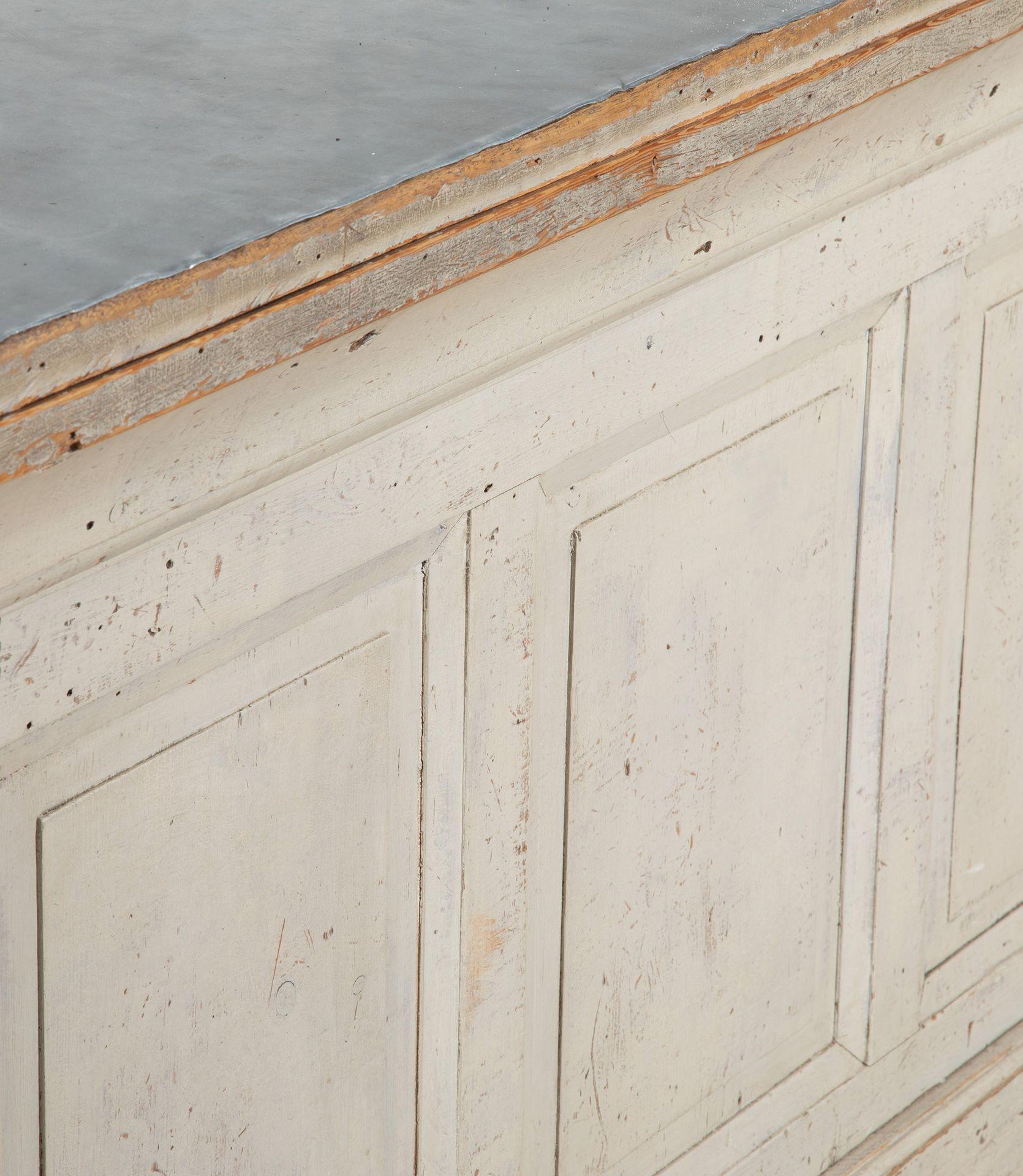 20th Century English Zinc Topped Shop Counter 8