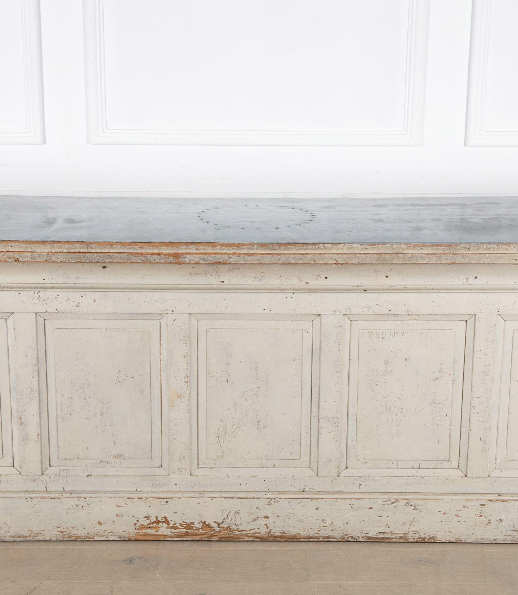 Mid-20th Century 20th Century English Zinc Topped Shop Counter