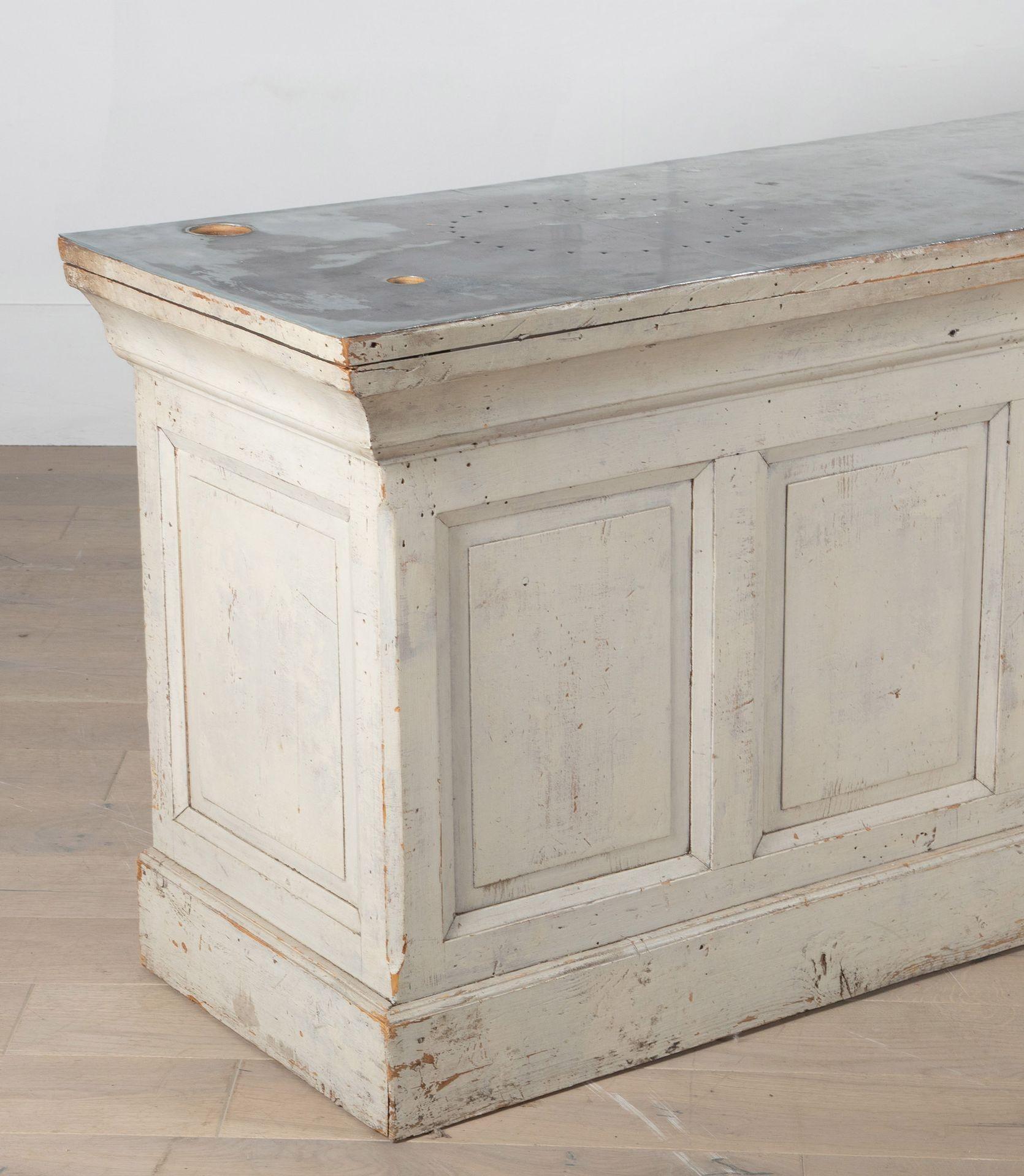 20th Century English Zinc Topped Shop Counter 3