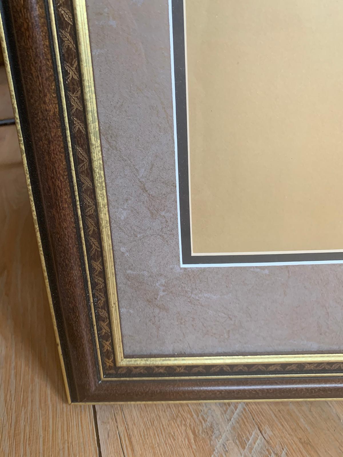 20th Century Engraving of Pekingese in Giltwood Frame, Unsigned 4