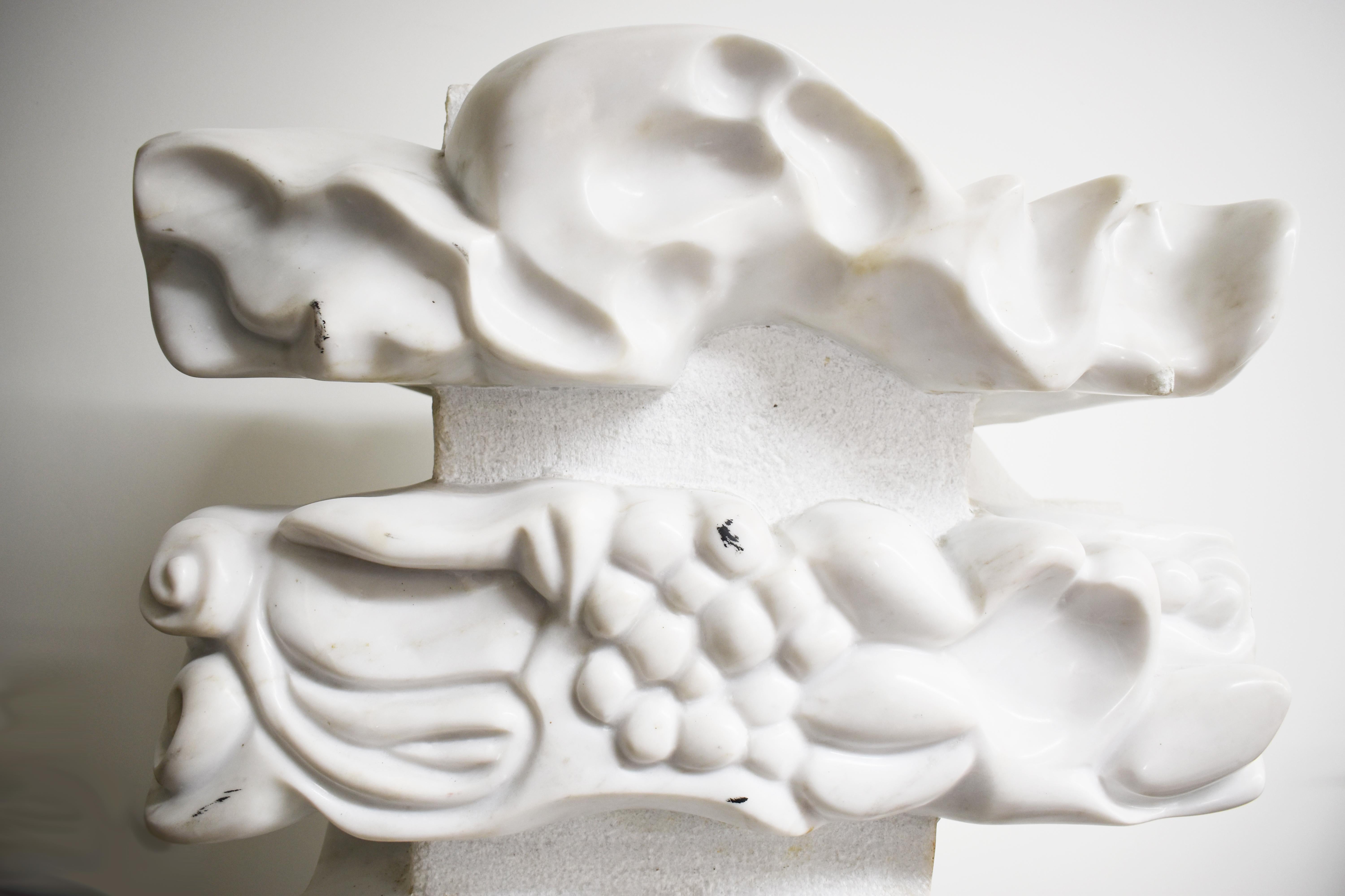 Carved Italian Marble Statue 