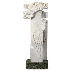 Italian Marble Statue "Environmental Tree", 20th Century