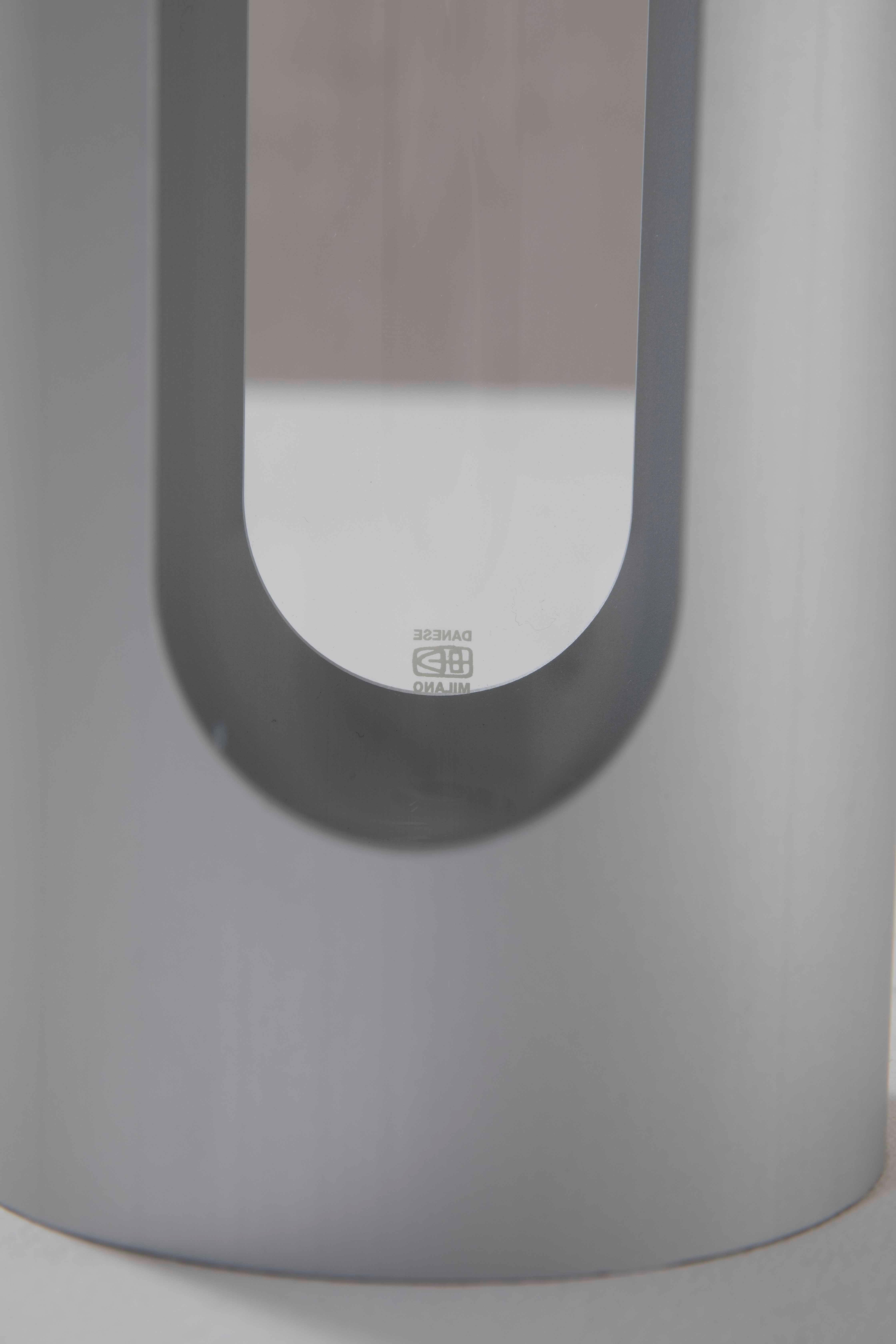 Vaso di Enzo Mari del XX secolo mod. Camicia in vetro e alluminio anni '60 in vendita 3