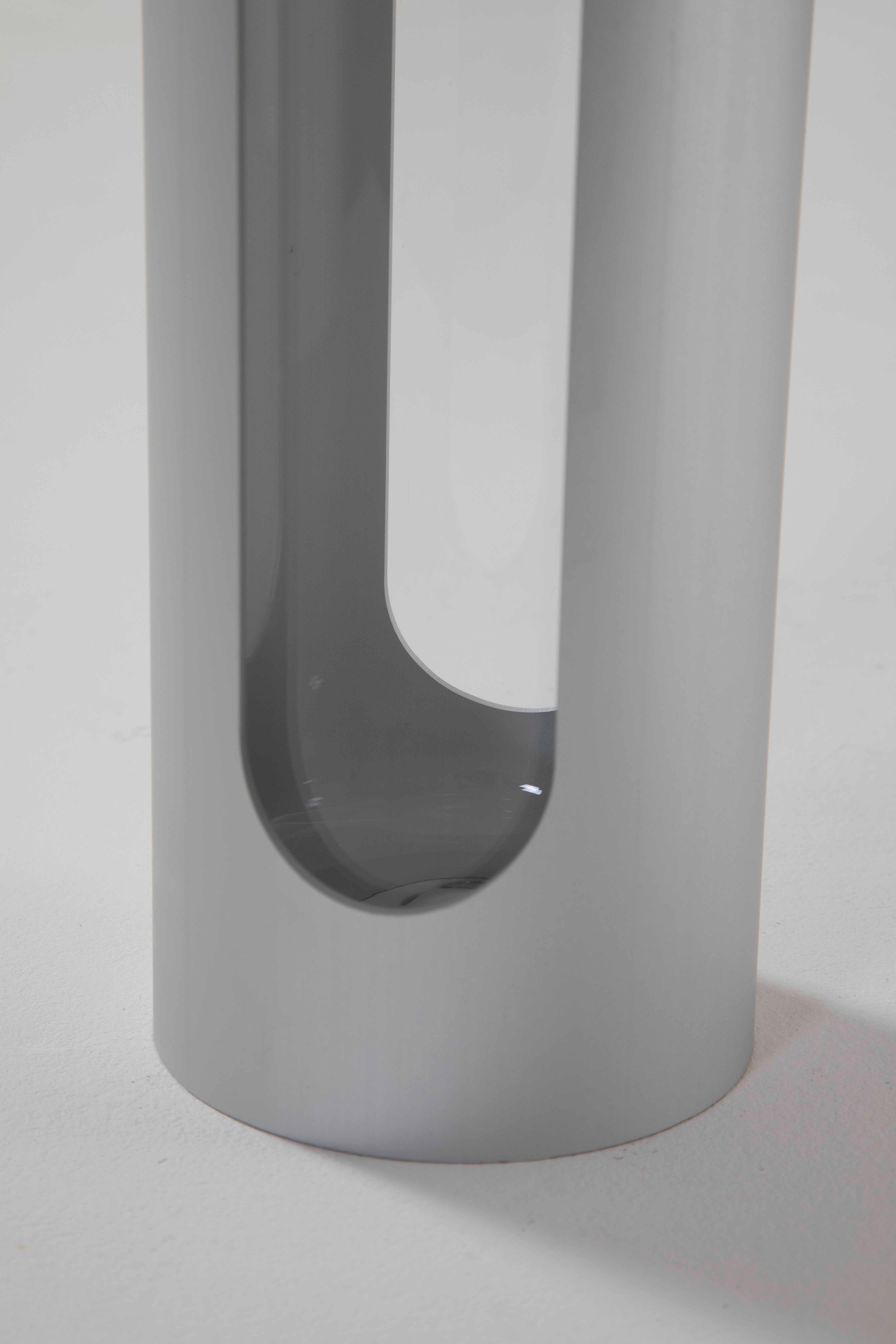 Vaso di Enzo Mari del XX secolo mod. Camicia in vetro e alluminio anni '60 in vendita 1