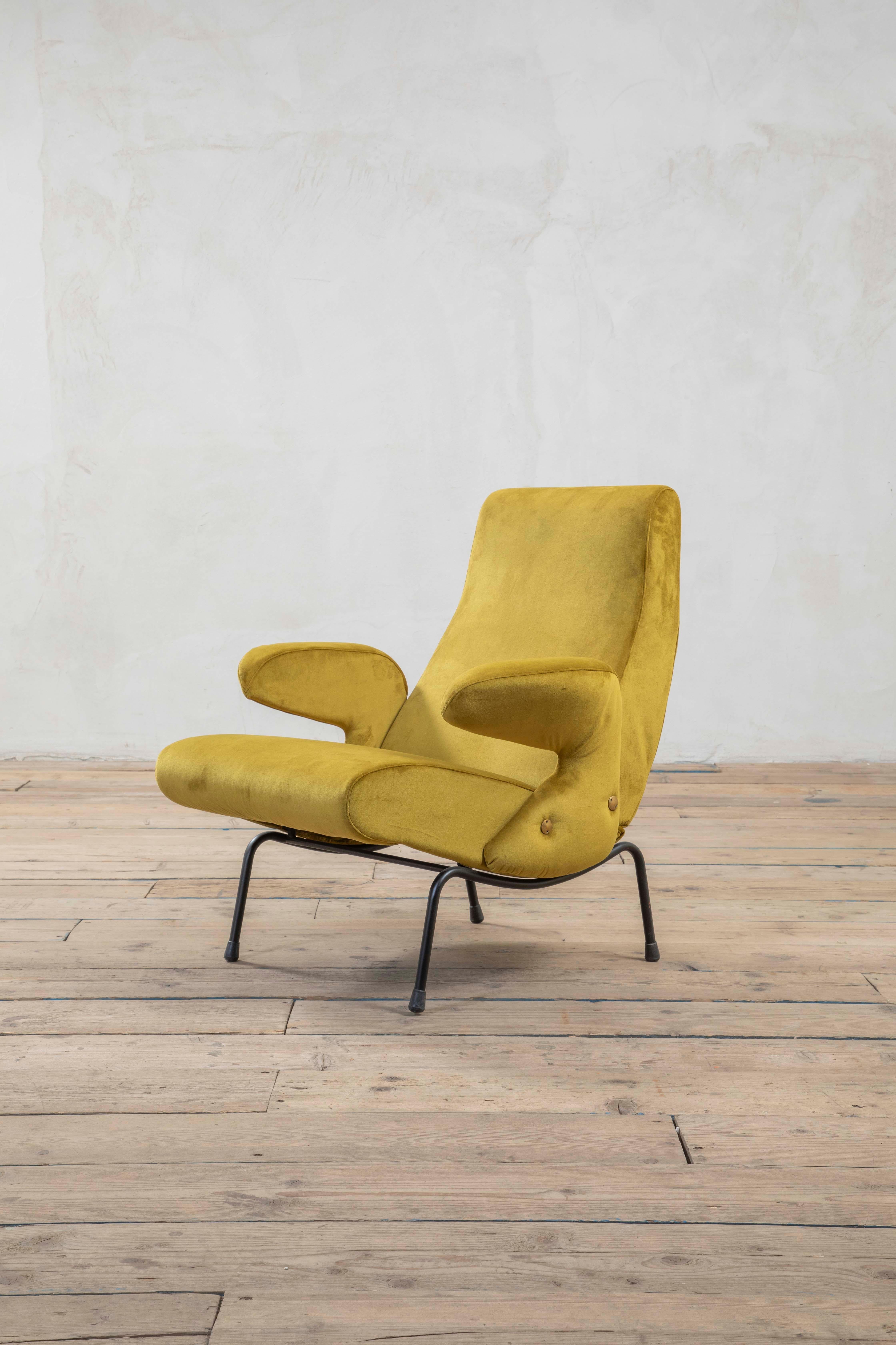 20e siècle, Erberto Carboni Paire de fauteuils mod. Delfino en vente 8