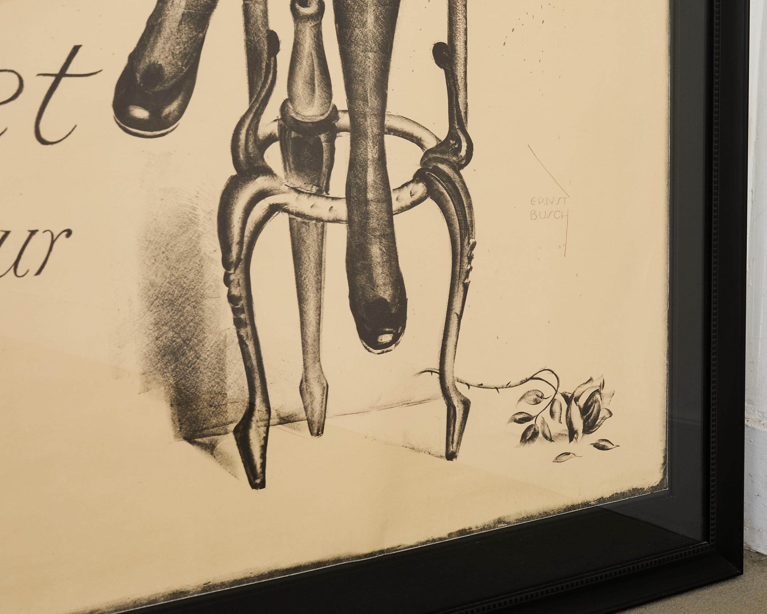 Affiche d'art commercial européen du 20e siècle d'Ernst Busch Bon état - En vente à Rio Vista, CA