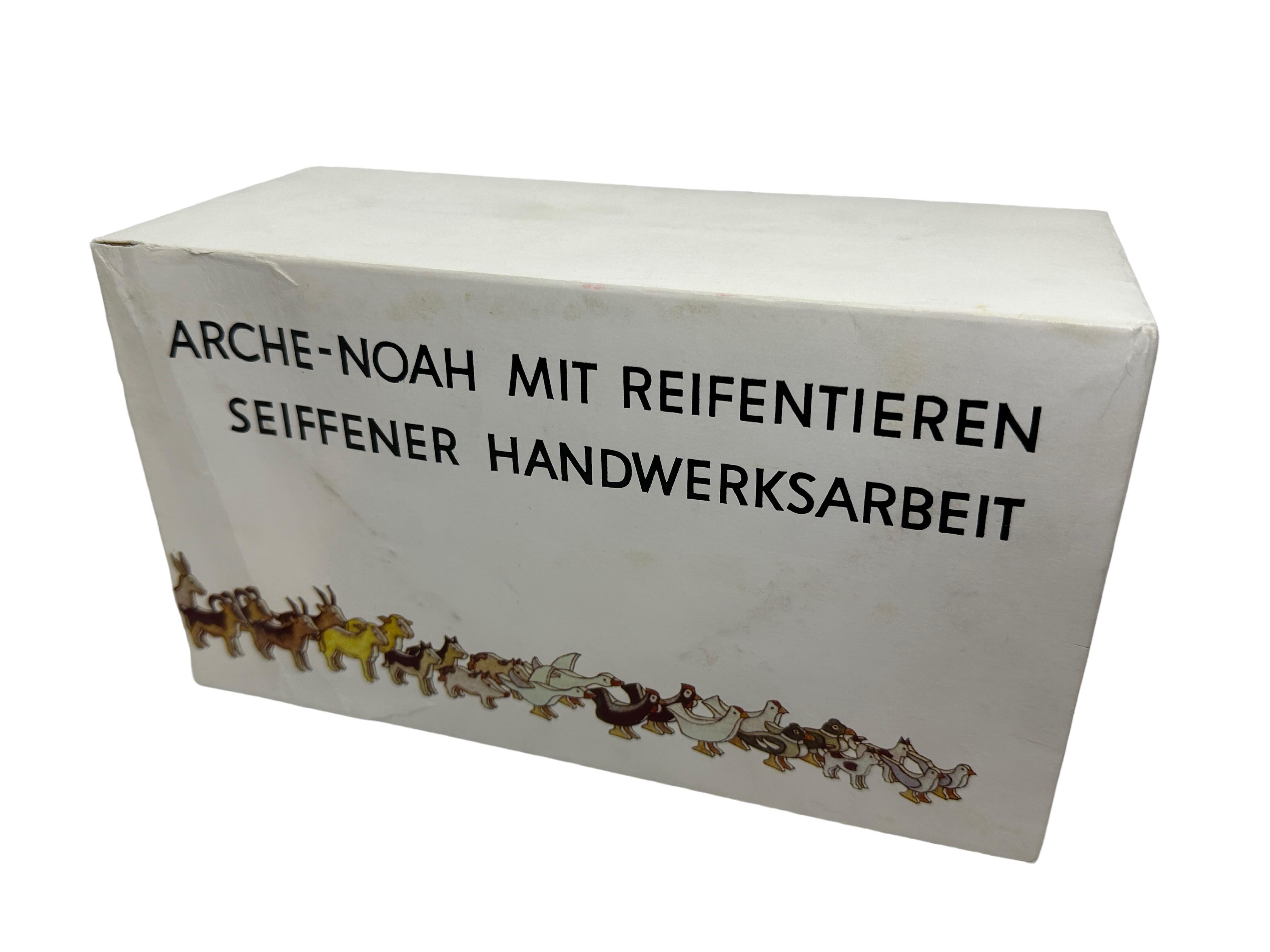  20. Jahrhundert Erzgebirge Deutsch Noah's Arche Putz Spielzeug Set, Vintage Folk Art  im Angebot 12