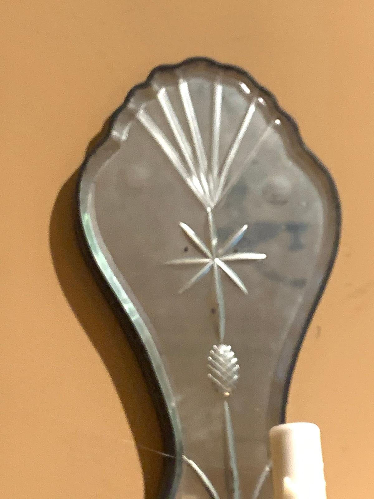 20th Century Etched Mirror Sconce For Sale 5