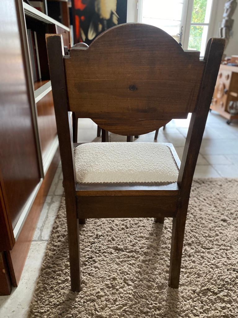 20th Century, Etienne Kohlmann Art Deco Chairs in Oak 1930s, Set of 6, 1940 1