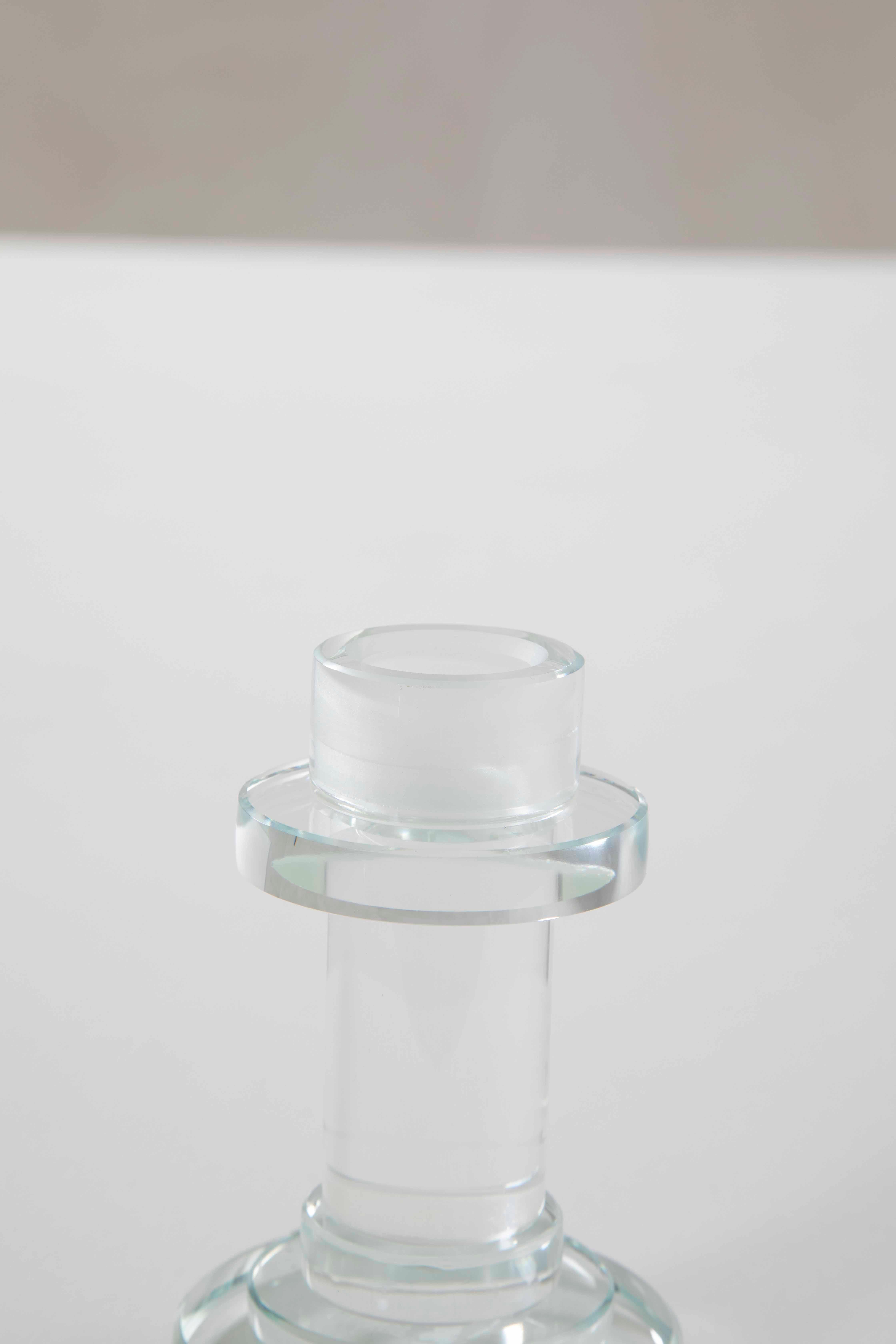 Portacandele Luce di Luna in cristallo di Ettore Sottsass del XX secolo per RSVP in vendita 1