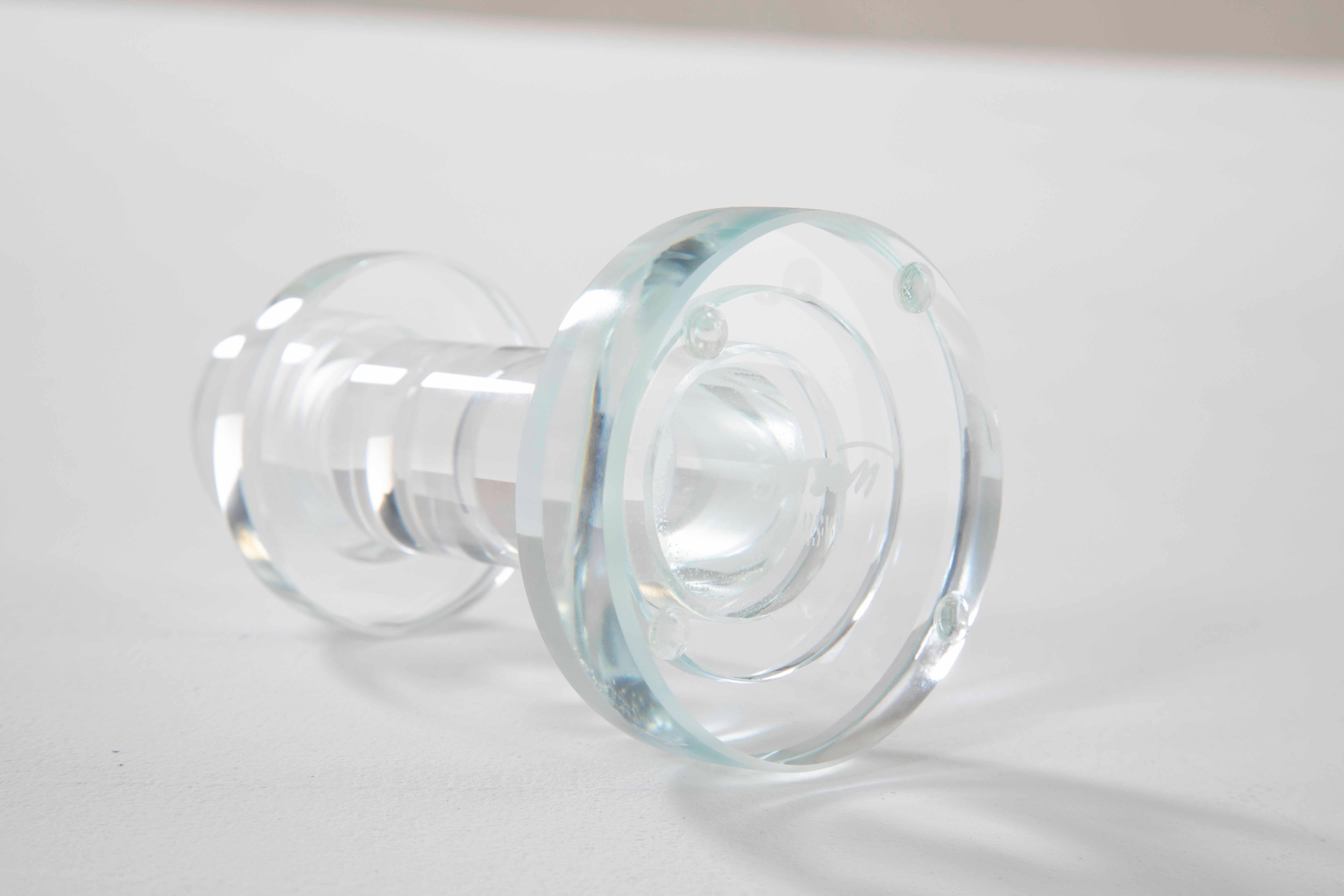 Portacandele Luce di Luna in cristallo di Ettore Sottsass del XX secolo per RSVP in vendita 2