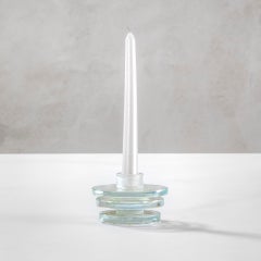 20th Century, Ettore Sottsass Candle Holder Luce di Sera in Crystal for RSVP
