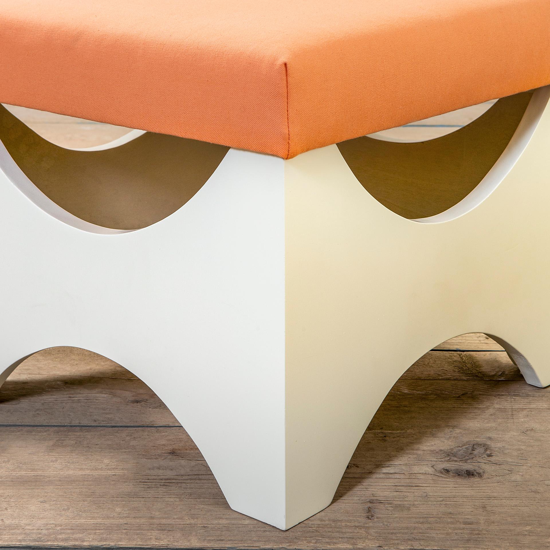 Italian 20th Century Ettore Sottsass Pair of poufs mod. Dado T29 for Poltronova For Sale