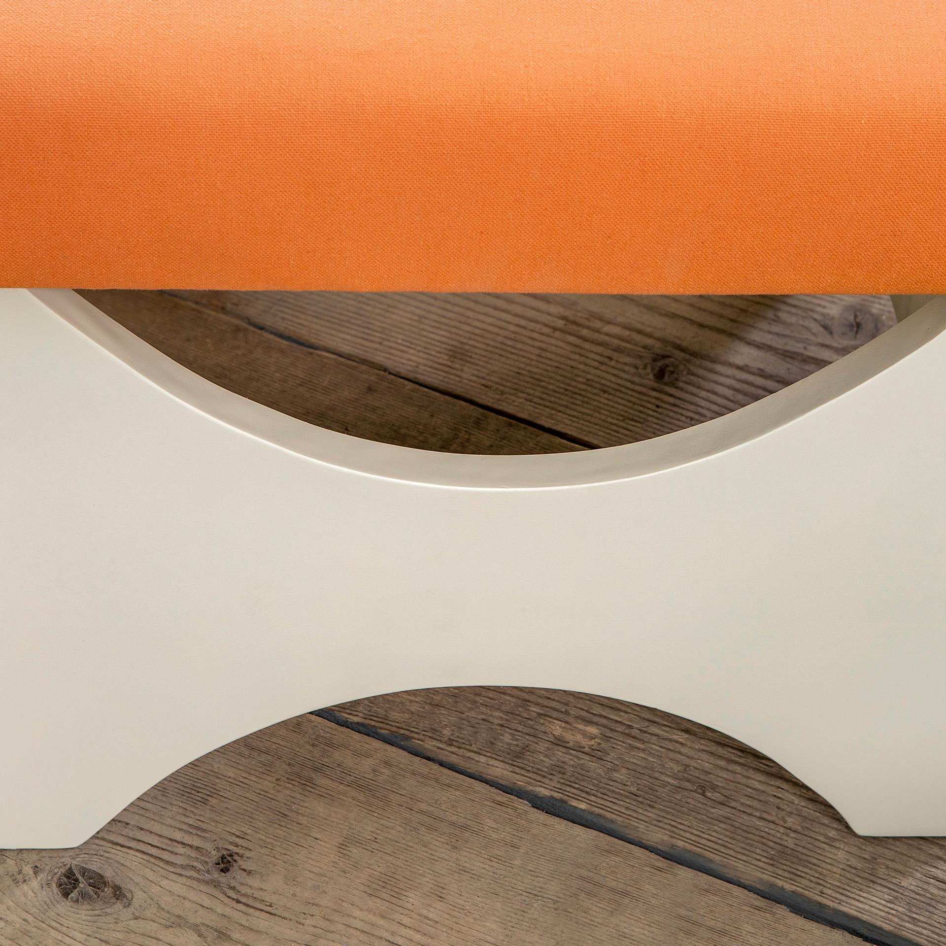 Velvet 20th Century Ettore Sottsass Pair of poufs mod. Dado T29 for Poltronova For Sale