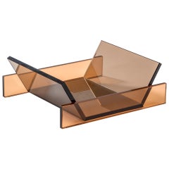 Centrotavola RSVP Ettore Sottsass del XX secolo Mod, Rosa in vetro colorato