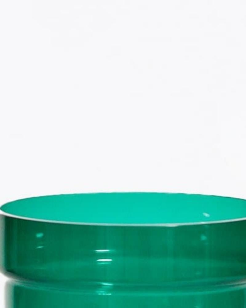 20th Century European, Forest green stepped vase In Excellent Condition For Sale In London, GB