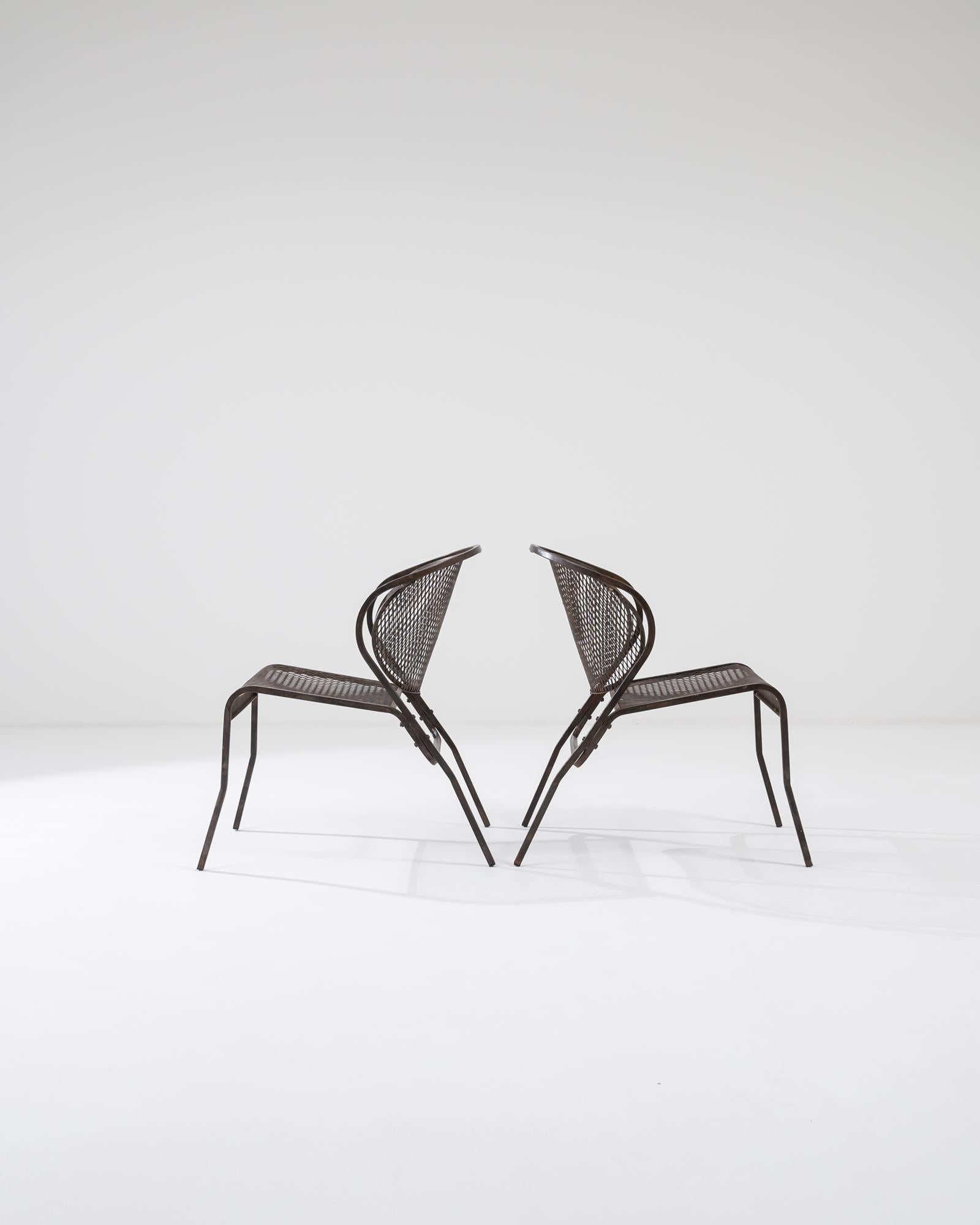 Metal 20th Century European Garden Chairs, a Pair