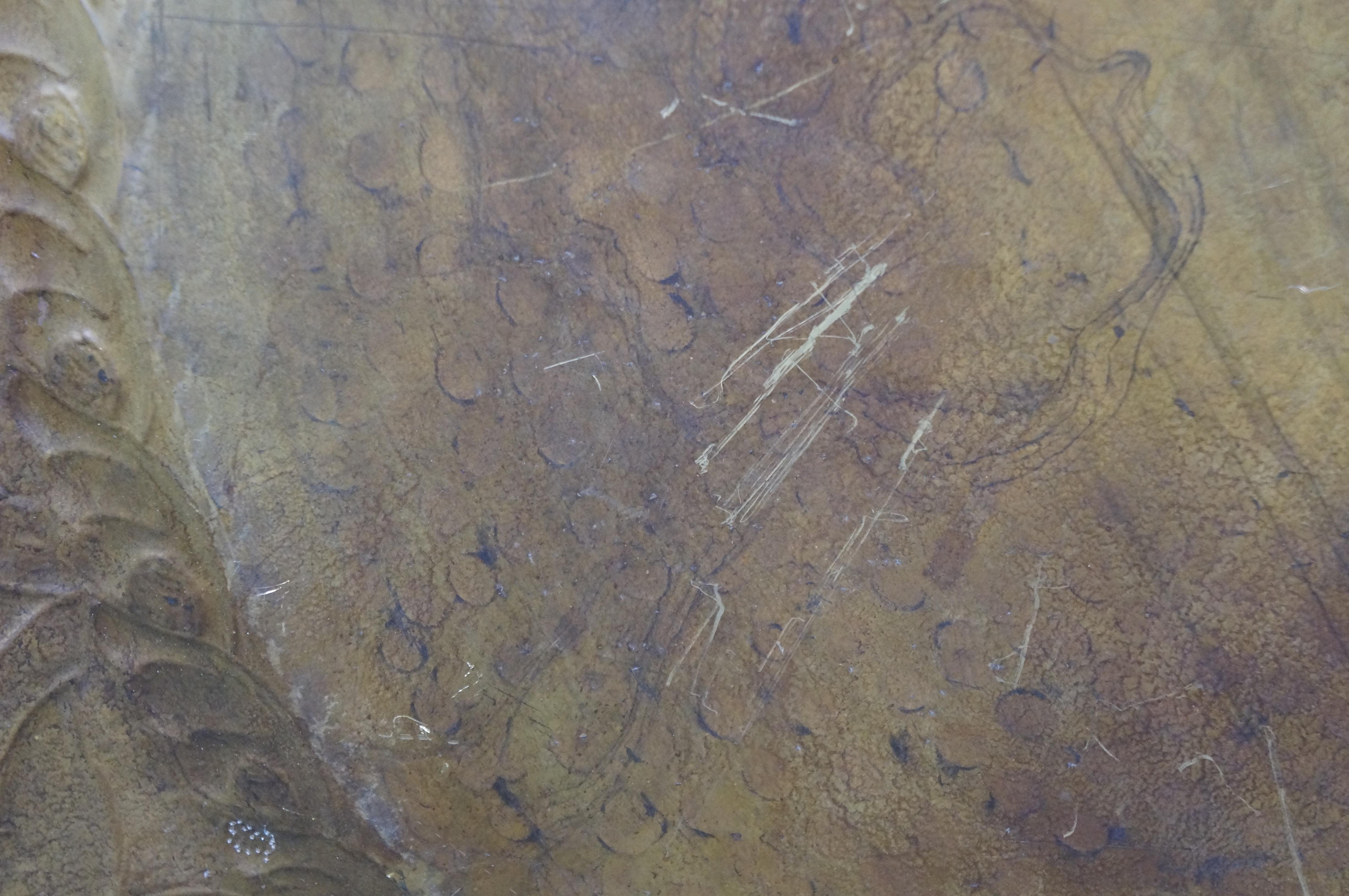 20. Jahrhundert europäischen gehämmert Messing Wand hängende Plaque Platte Tablett 30