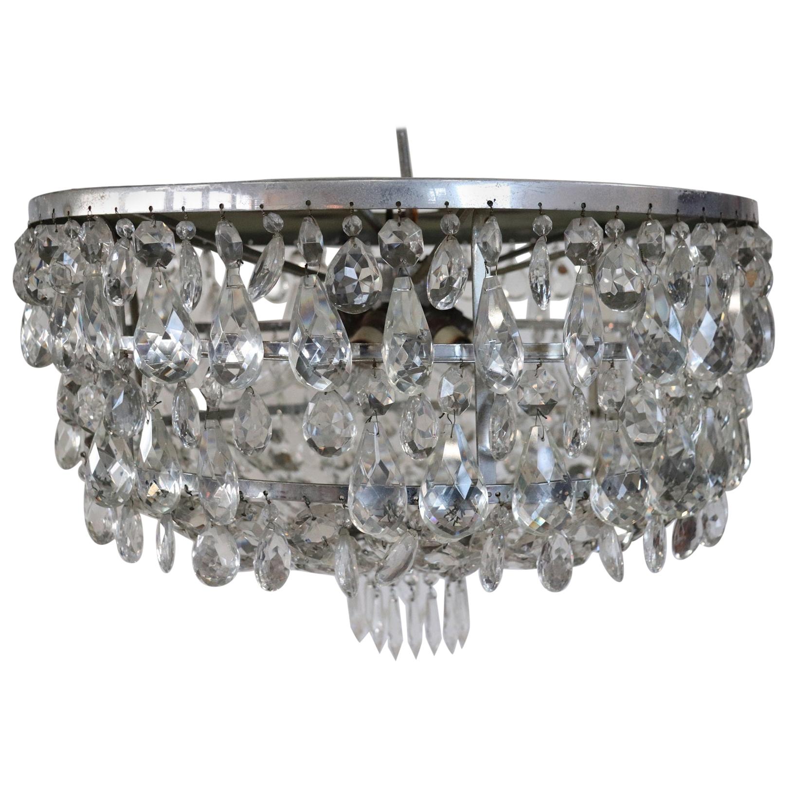 20th Century European Luxury Chandelier with Bohemian Crystal Drops