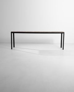20th Century European Minimalist Table with Wooden Table Top