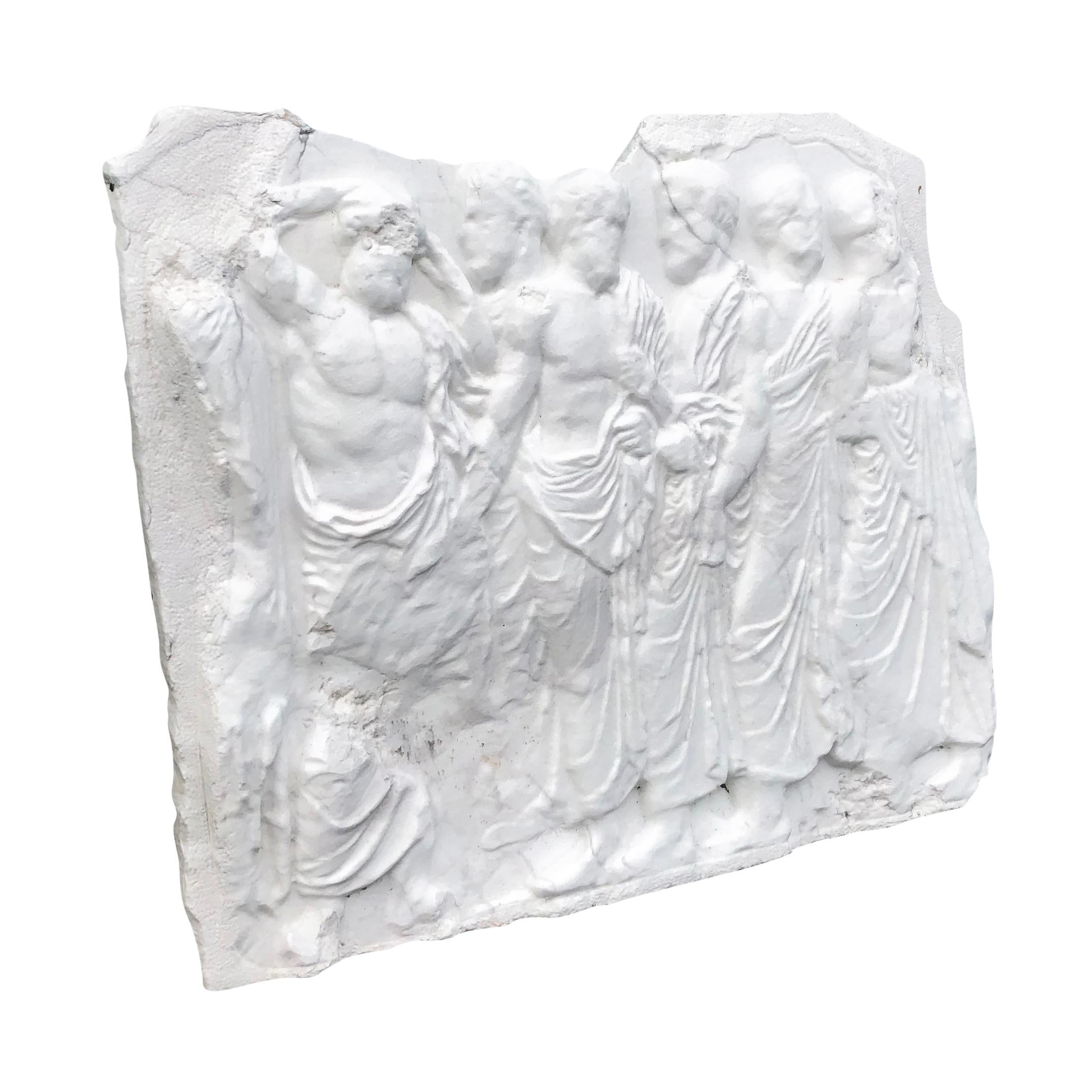 Europeo Rilievo in marmo statuario del Partenone del XX secolo - Decorazione antica in vendita