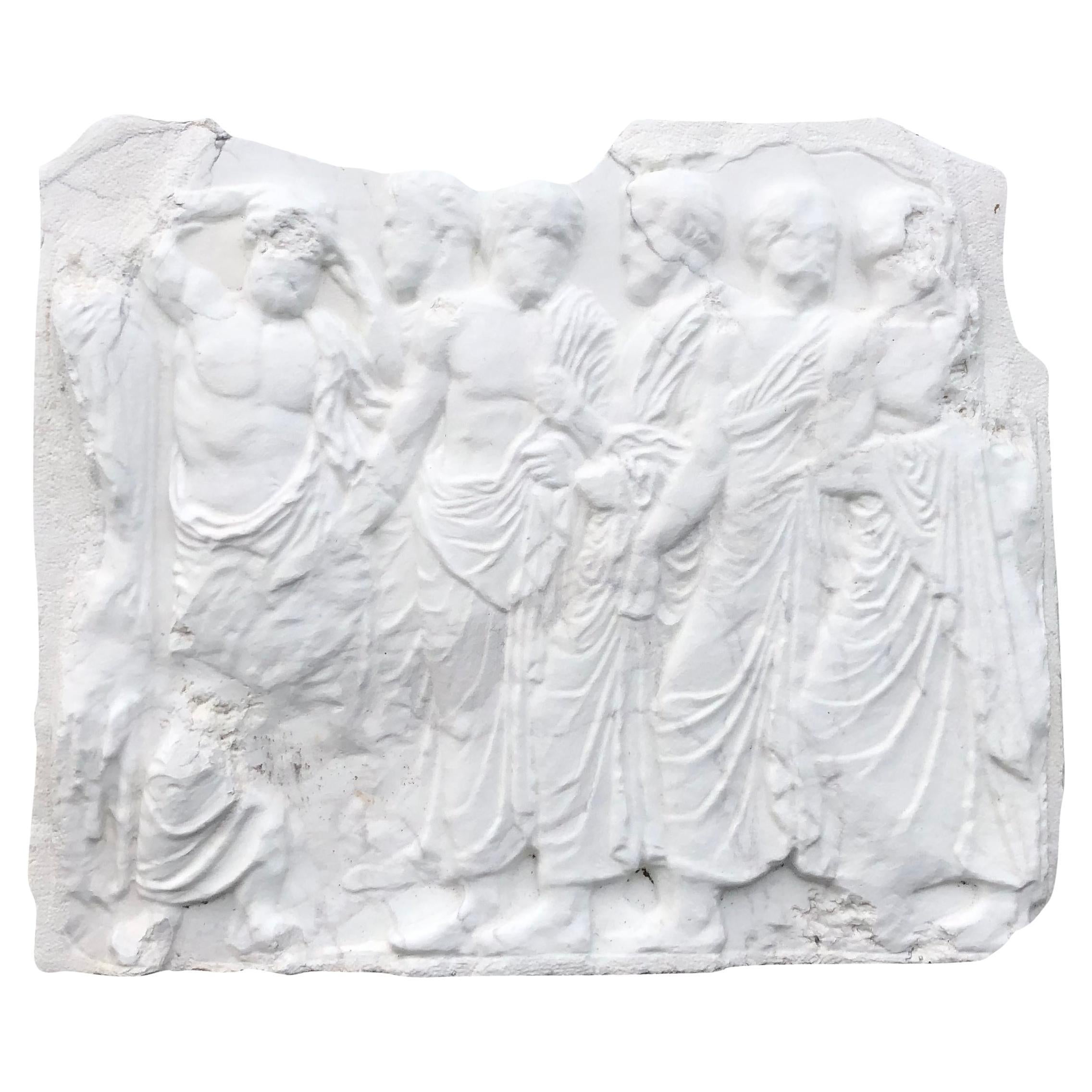Relief en marbre Statuario du Parthénon européen du 20e siècle - Décor ancien