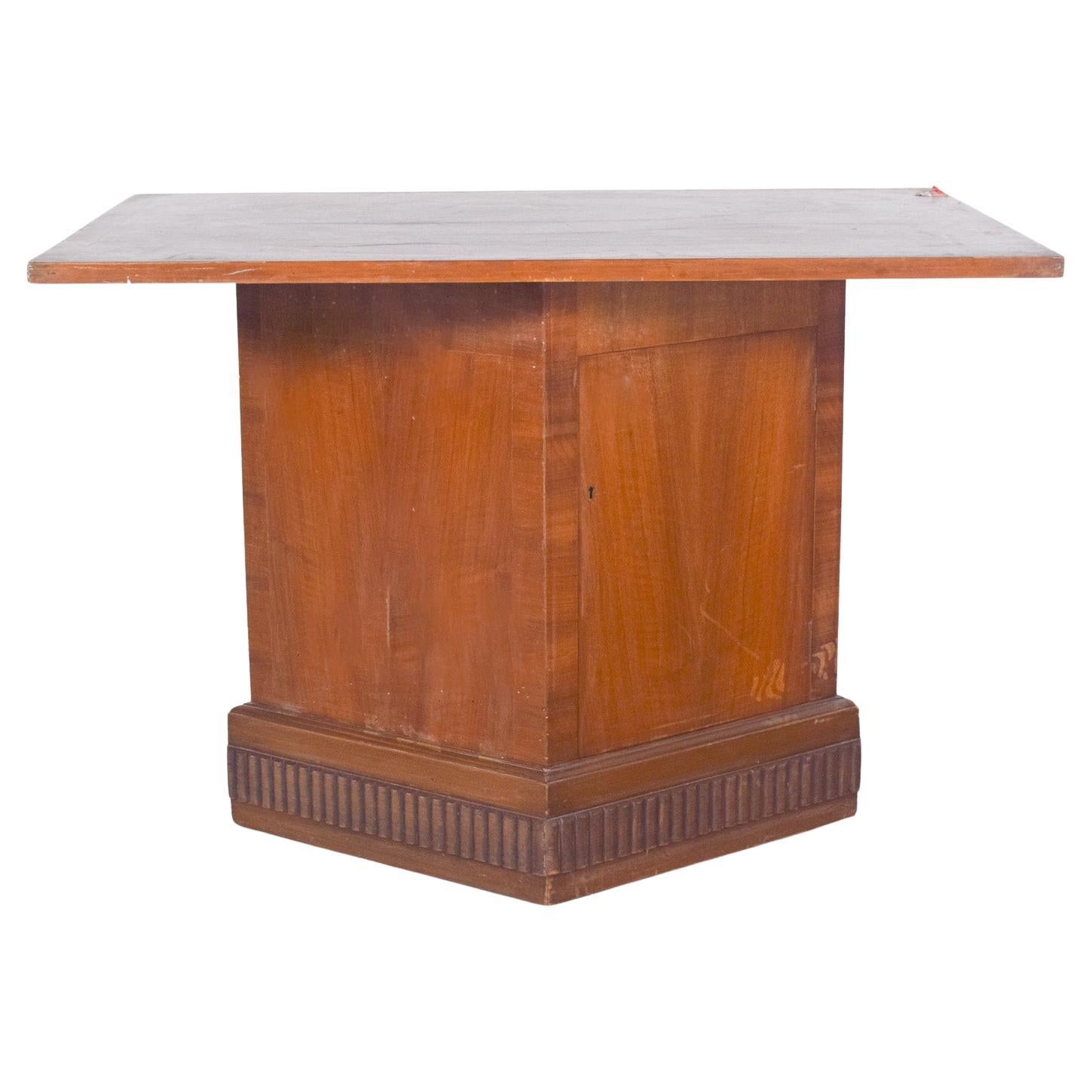 20th Century European Table with Base Unit and Door For Sale