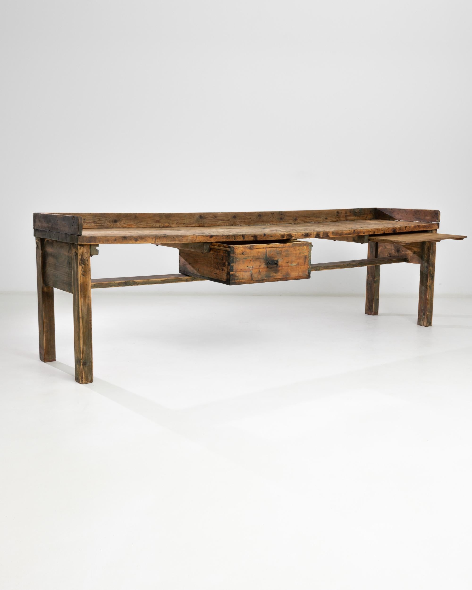 Metal 20th Century European Wooden Work Table