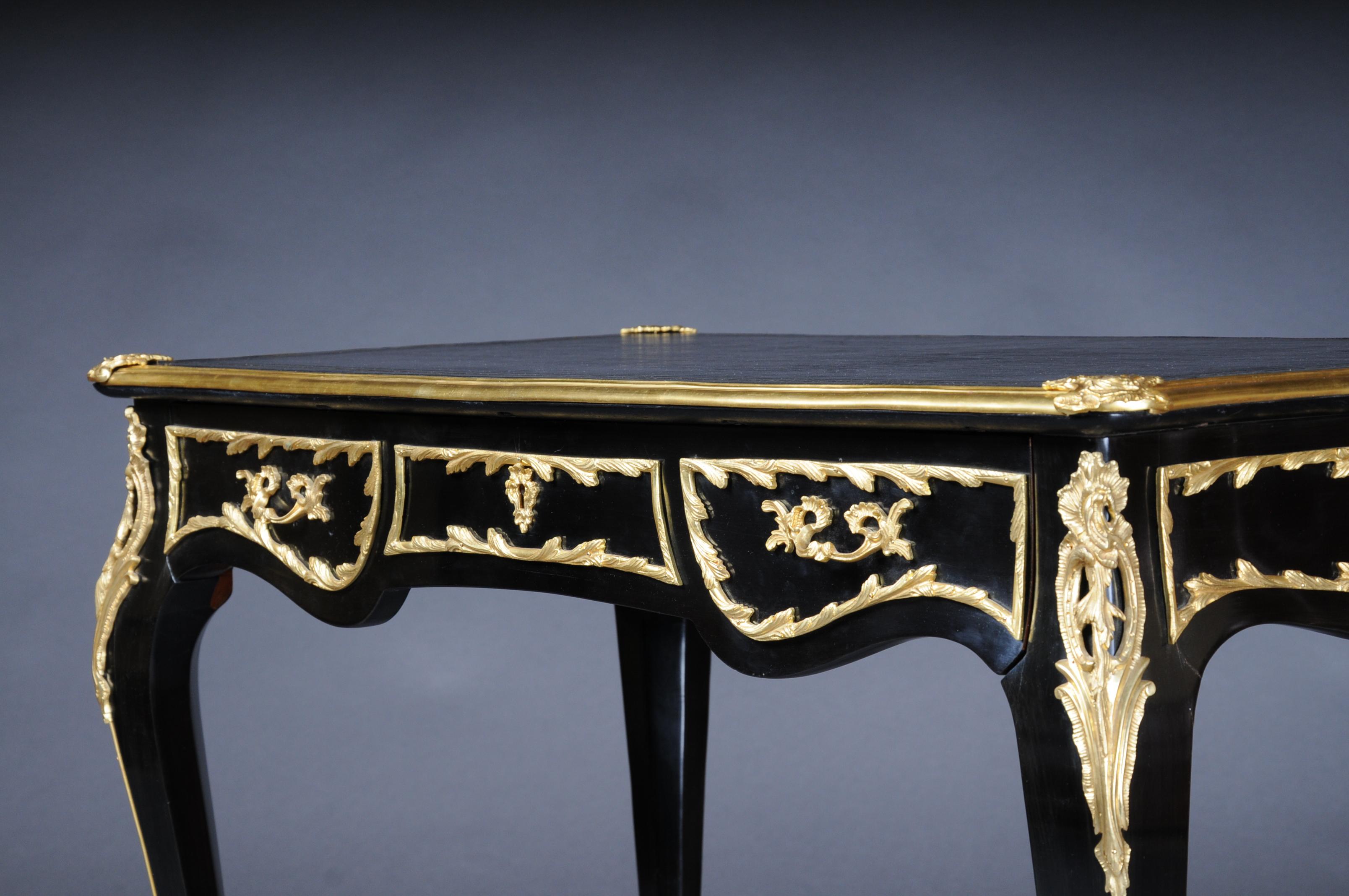 Bronze exclusivité 20ème siècle Bureau Plat/ écritoire en Louis XV