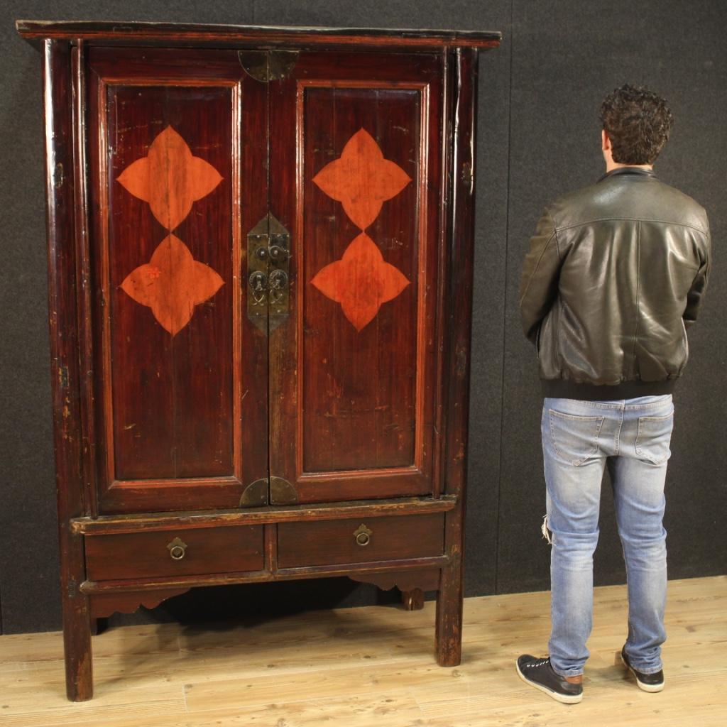 20th Century Exotic Wood Chinese Wardrobe Armoire, 1950 8