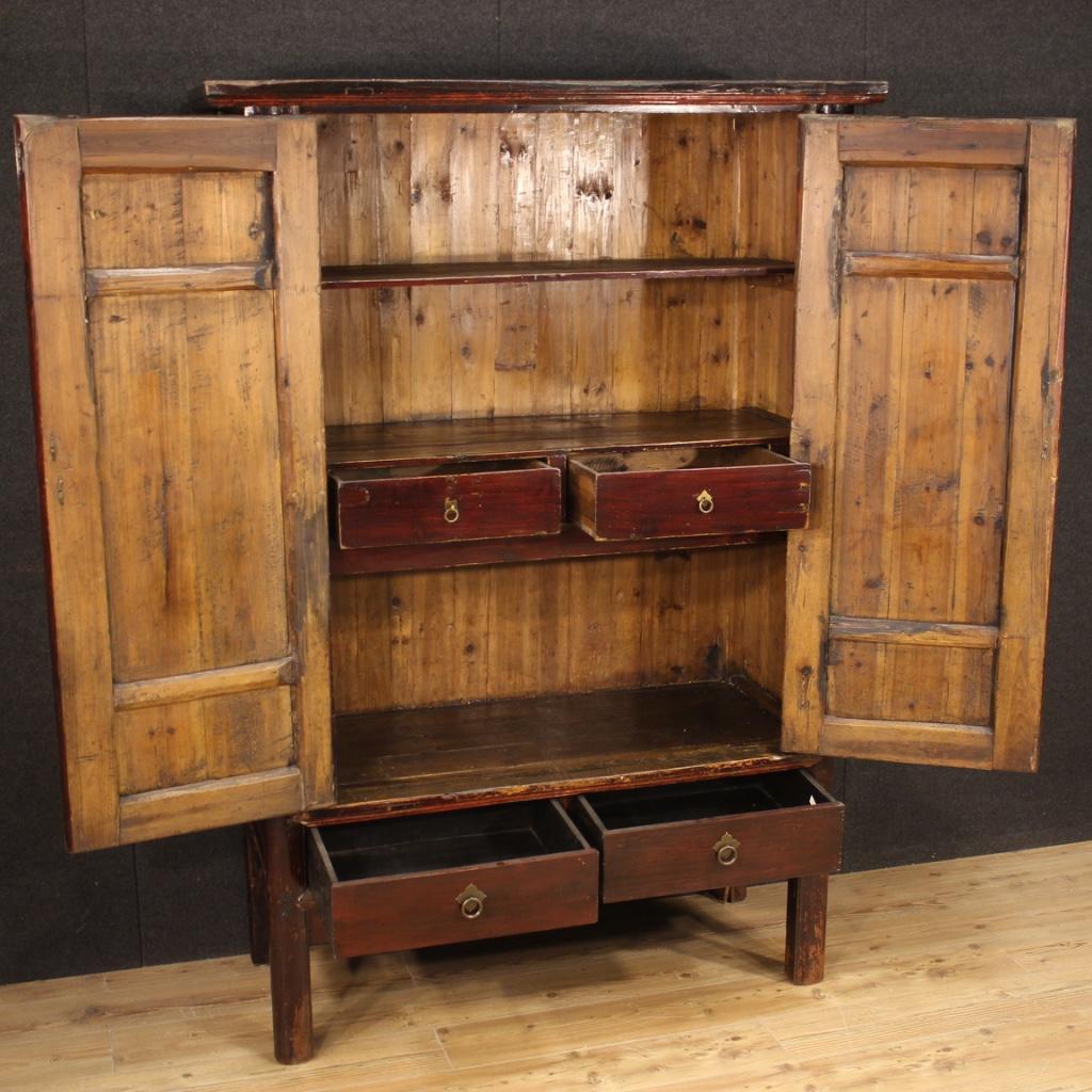 20th Century Exotic Wood Chinese Wardrobe Armoire, 1950 2