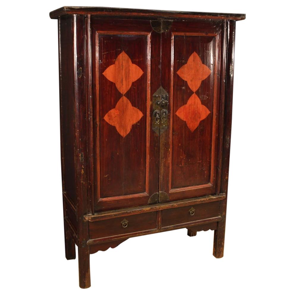 20th Century Exotic Wood Chinese Wardrobe Armoire, 1950