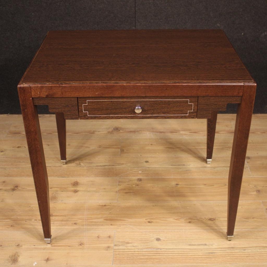 20th Century Exotic Wood French Design Writing Desk, 1980 In Good Condition In Vicoforte, Piedmont
