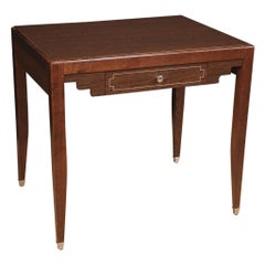 20th Century Exotic Wood French Design Writing Desk, 1980