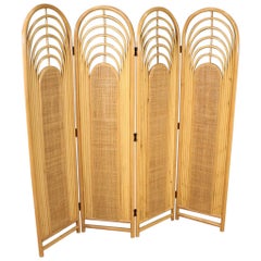 20th Century Exotic Wood Italian Design Screen, 1970