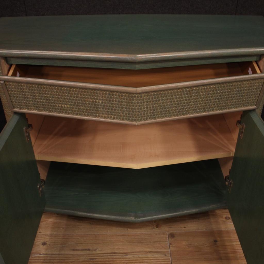 20. Jahrhundert Exotisches Holz Italienisches Design Sideboard:: 1980 1