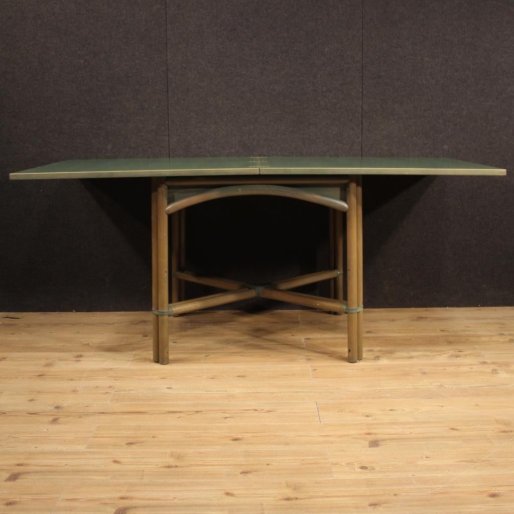 20th Century Exotic Wood Italian Design Table, 1980 For Sale 4