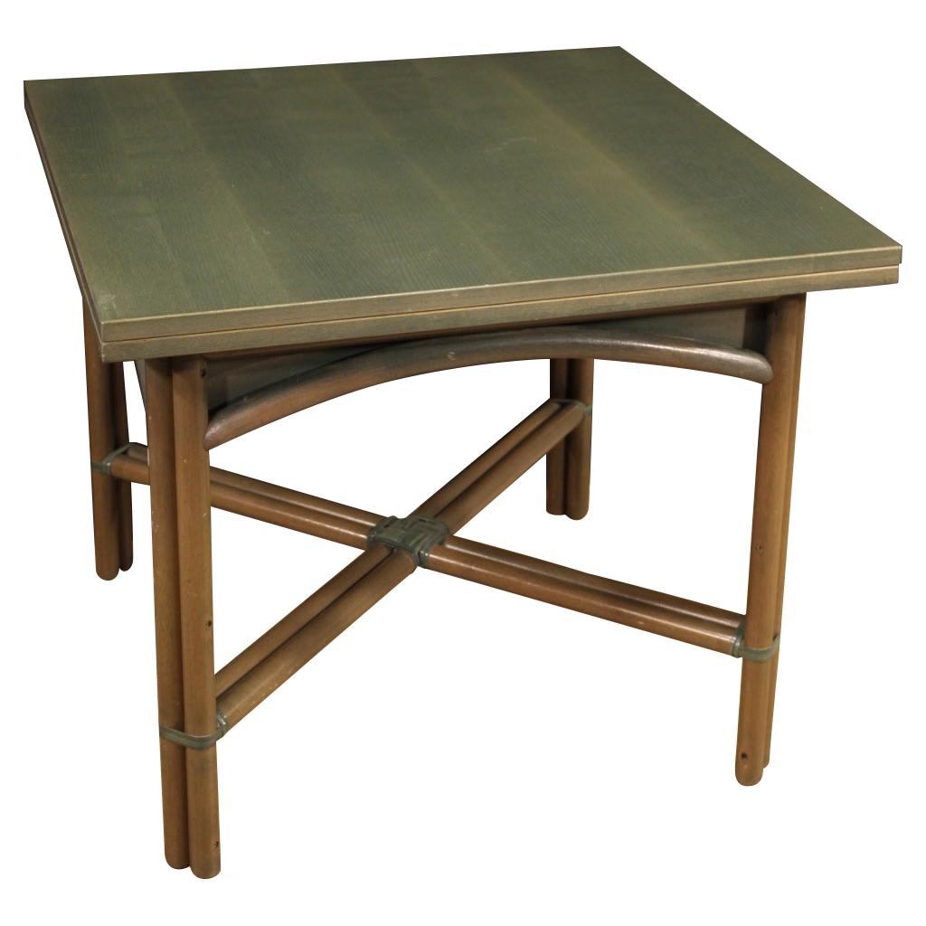 Table de design italienne en bois exotique du 20ème siècle, 1980 en vente