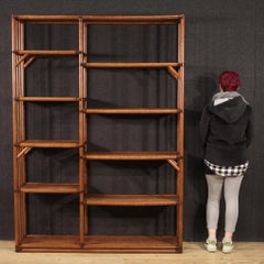 20th Century Exotic Wood Italian Modern Bookcase Cabinet, 1970