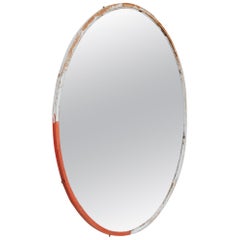 20th Century Extra Large Convex Railway Mirror
