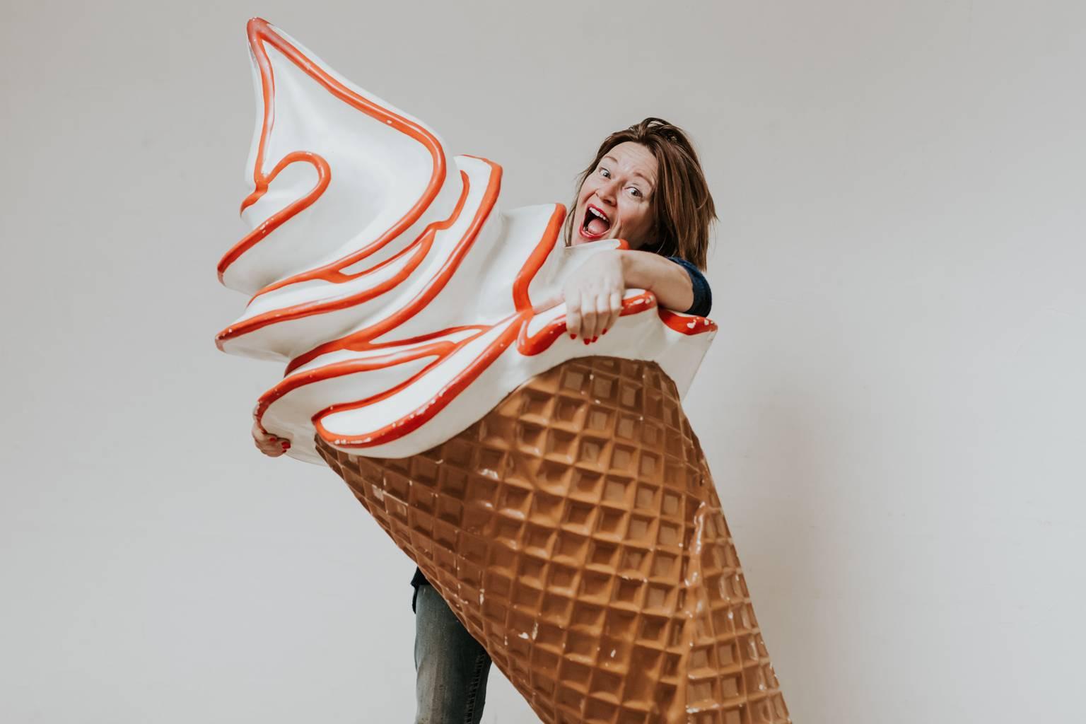 Fun object for lovers of funky, quirky interiors. This extra large publicity ice cream sign just makes you smile.