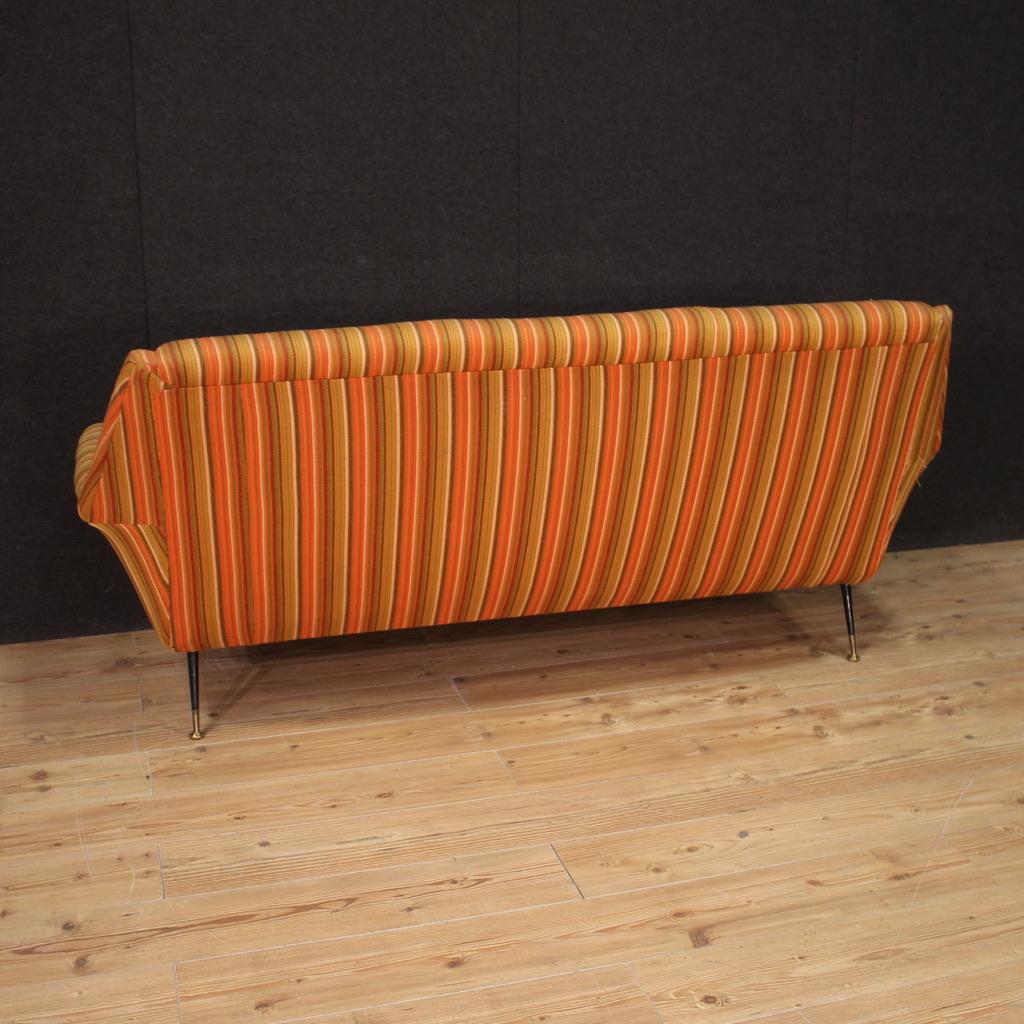 Métal canapé Gigi Radice Design en tissu et métal du 20e siècle, 1960 en vente