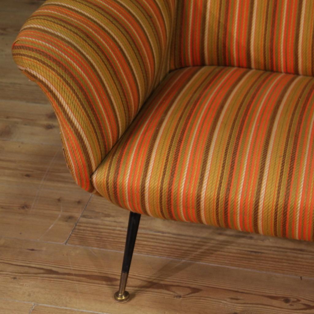 canapé Gigi Radice Design en tissu et métal du 20e siècle, 1960 en vente 1