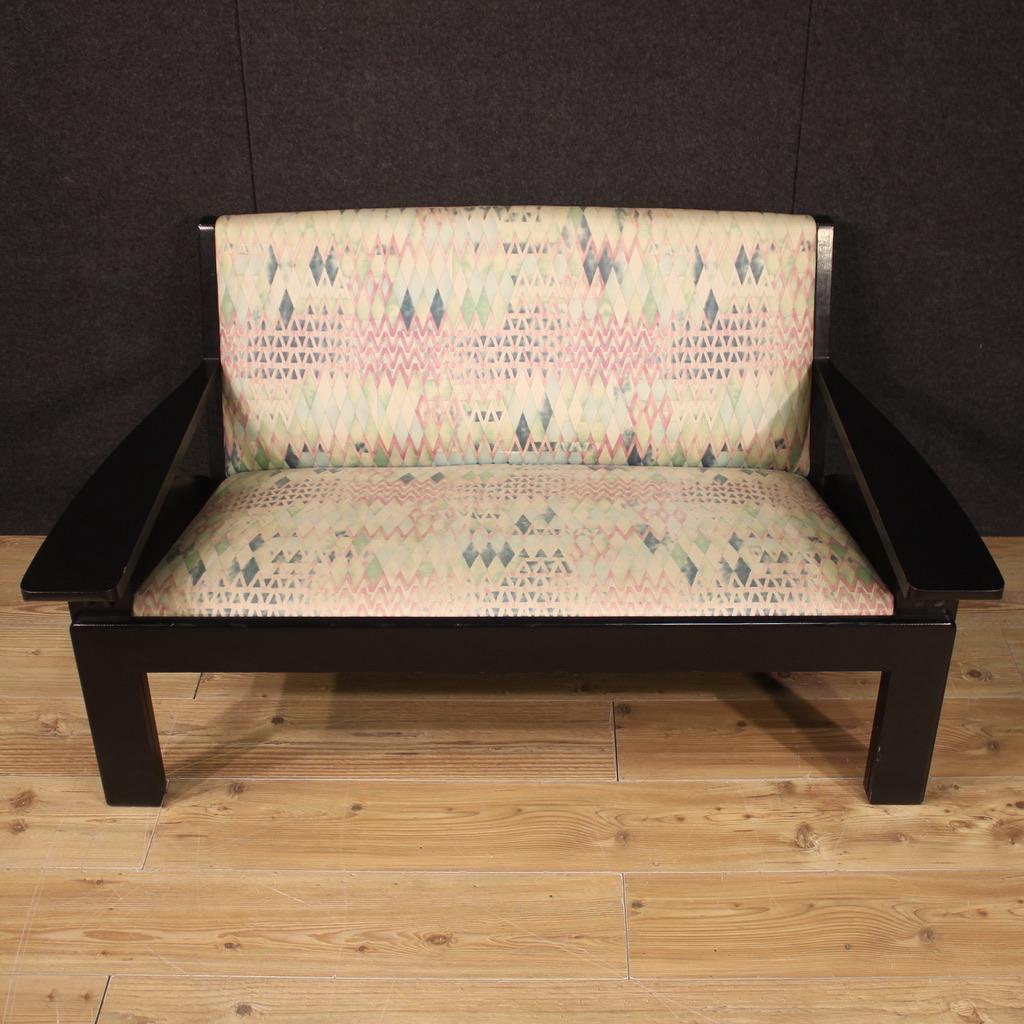 Italian canapé Cassina Hill House en tissu et bois du 20e siècle Art Nouveau en vente